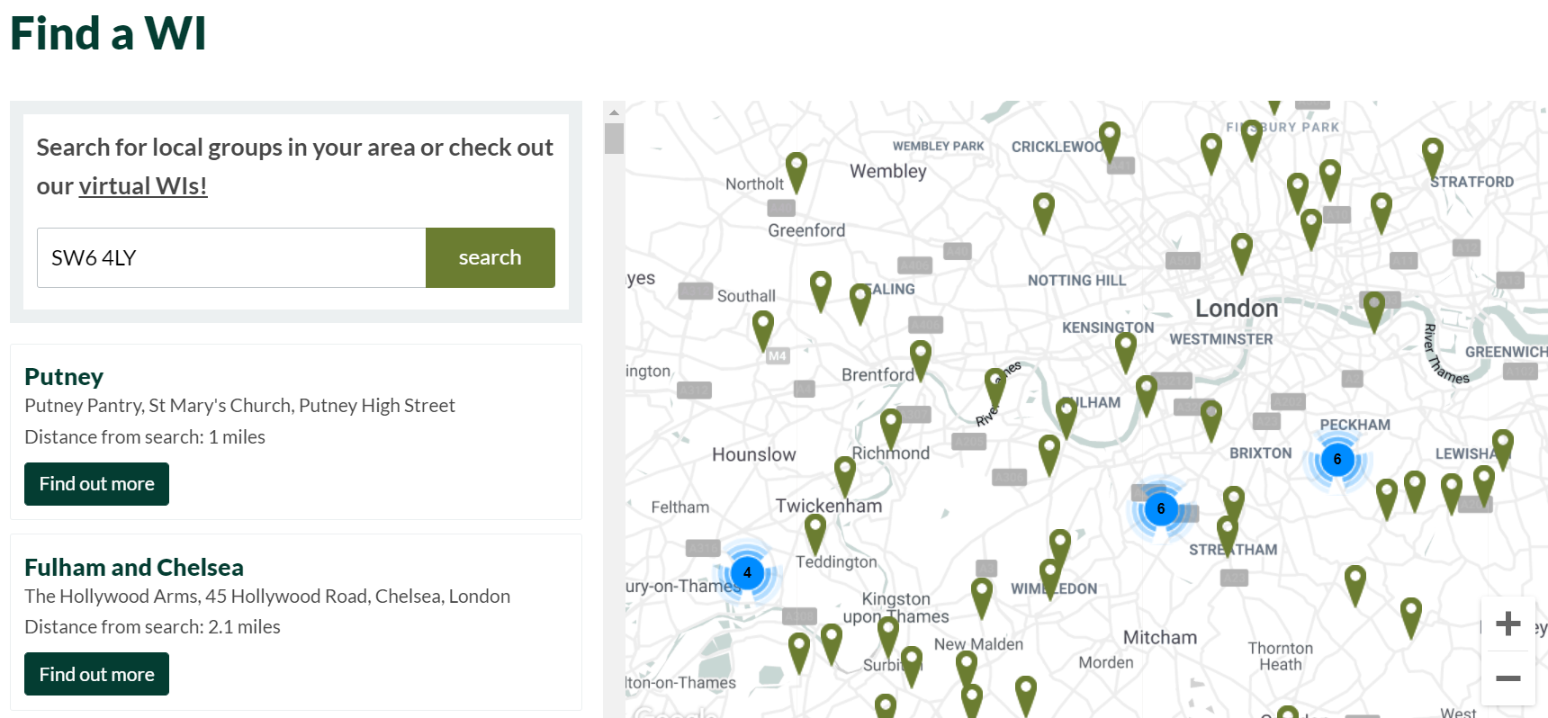 find a wi page screenshot