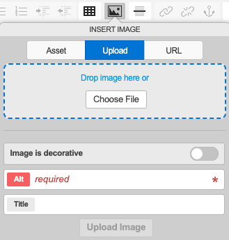 uploading image from WYSIWYG toolbar