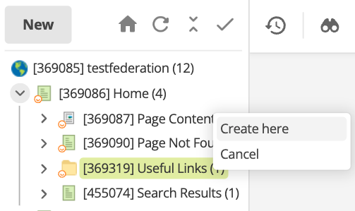 select new asset location