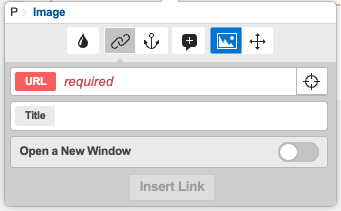Link Insert Image Popup